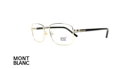 عینک طبی مونت بلانک - MONTBLAC MB530 - رنگ فریم طلایی- اپتیک وحدت - عکس زاویه سه رخ