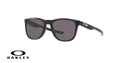 عینک آفتابی اوکلی - با عدسی های پریزم از داخل خاکستری از بیرون جیوه ای بدنه مشکی - ویژه فروش آنلاین - زاویه سه رخ