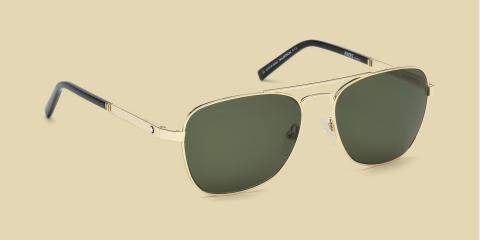 عینک آفتابی مون بلان - بدنه طلایی - شیشه سبز زایس 