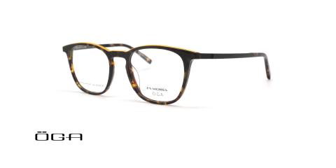 عینک طبی اوگا فریم کائوچویی قهوه ای هاوانا - عکس از زاویه سه رخ