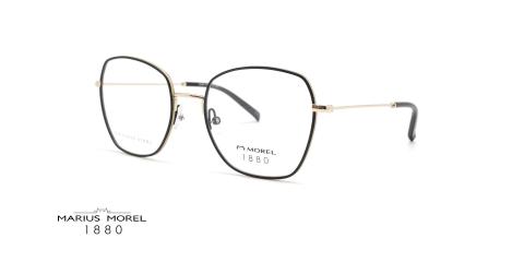 عینک طبی فلزی پروانه ای مورل1880 - MOREL 60102M - رنگ مشکی و طلایی - عکس از زاویه سه رخ