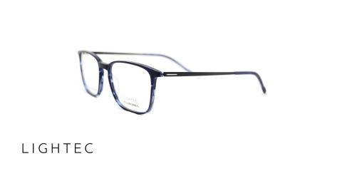 عینک طبی Lightec - دسته فلزی بدنه کائوچویی - زاویه سه رخ