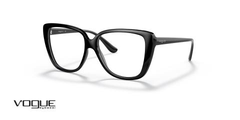 عینک طبی زنانه گربه ای کائوچویی وگ رنگ مشکی VOGUE VO5413 - عکس زاویه سه رخ