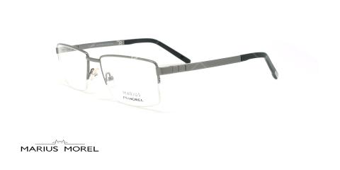 عینک طبی زیرگریف مورل - MARIUS MOREL 50001M - نقره ای -عکاسی وحدت - زاویه سه رخ