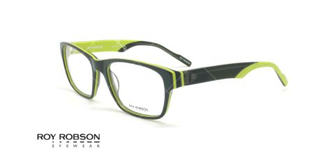 عینک طبی کائوچویی روی رابسون  ROYROBSON 60021 - مشکی سبز - عکاسی وحدت - زاویه سه رخ 