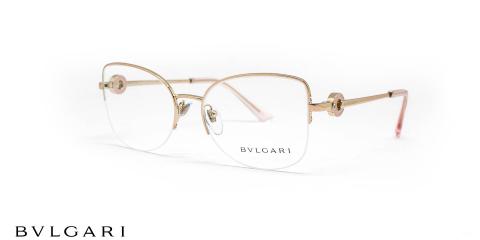 عینک طبی زیرگریف طلایی بولگاری - عکاسی وحدت - زاویه سه رخ