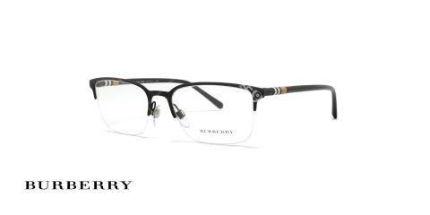 عینک طبی زیرگریف بربری - مشکی رنگ - عکاسی وحدت - زاویه سه رخ