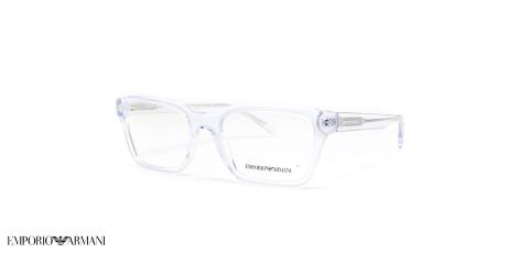 عینک طبی مستطیلی شیشه ای امپریو آرمانی - عکاسی وحدت -  عکس از زاویه سه رخ