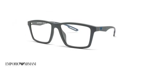 عینک طبی امپریو آرمانی با کاور آفتابی - EMPORIO ARMANI EA4189U - به رنگ خاکستری مات - زاویه سه‌رخ