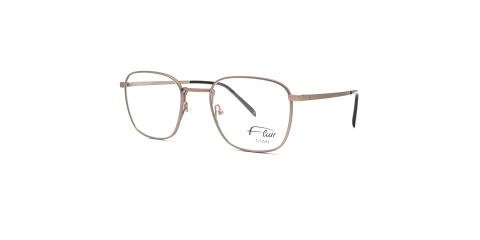 عینک طبی فلزی تیتانیوم Flair - رنگ برنزی - عکاسی وحدت - زاویه سه رخ