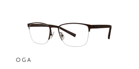 عینک طبی اگا - زیر گریف  رنگ مشکی - زاویه سه رخ