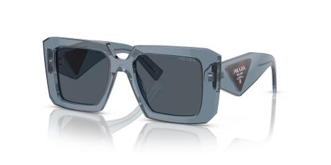 عینک آفتابی اورسایز پراد با بدنه گرافیتی شیشه‌ای و عدسی خاکستری - زاویه سه‌رخ