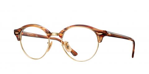 عینک طبی کلاب راند ray ban - قهوه ای روشن هاوانا - زاویه سه رخ