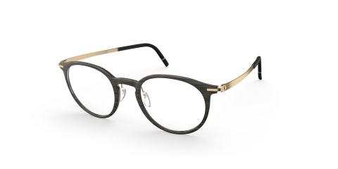 عینک طبی گرد روکش طلای سیلوئت - زاویه سه رخ