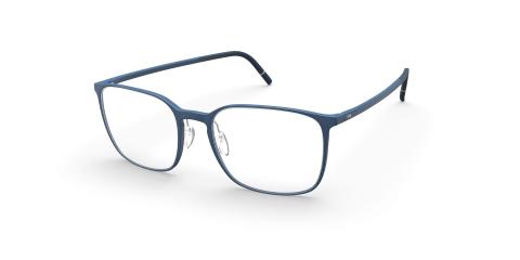 عینک طبی مربعی سیلوئت مدل Pure Wave به رنگ آبی - زاویه سه‌رخ