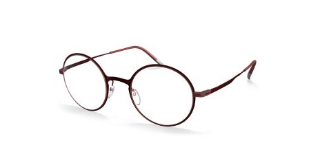 عینک طبی گرد قرمز سیلوئت - زاویه سه رخ