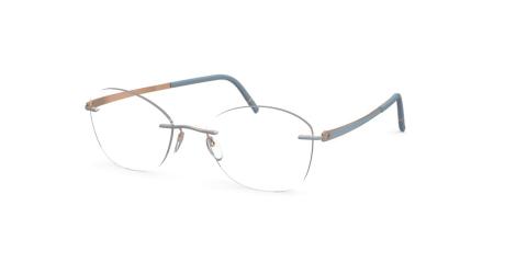 عینک طبی گریف سیلوئت 5529 با دسته طلایی آبی 