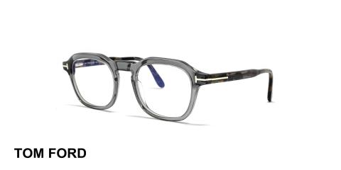 عینک طبی چندضلعی بلوکنترل شیشه‌ای تام‌فورد - سه‌رخ