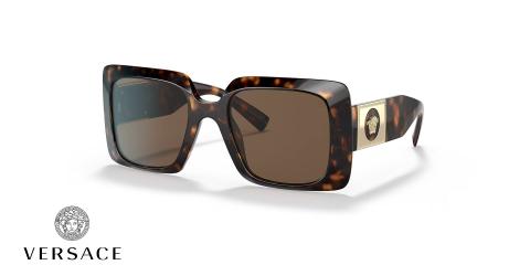 عینک آفتابی کائوچویی زنانه ورساچه - Versace ve4405 -رنگ قهوه‌ای هاوانا -سه‌رخ