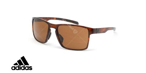 عینک آفتابی ورزشی آدیداس مدل Wayfinder - رنگ بدنه قهوه ای هاوانا - رنگ عدسی قهوه ای - عکاسی وحدت - زاویه سه رخ
