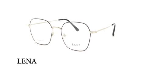 عینک طبی چندضلعی لنا - LENA LE450 - رنک نقره ای - عکاسی وحدت - عکس زاویه سه رخ