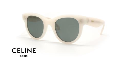 عینک آفتابی کائوچویی سفید رنگ سلین - زاویه سه رخ