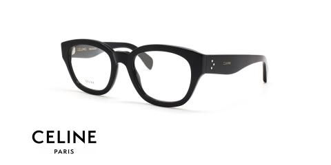 عینک طبی کائوچویی سلین - رنگ مشکی - عکاسی عینک وحدت - زاویه سه رخ
