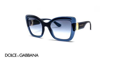 عینک آفتابی پروانه ای آبی دولچه و گابانا  - زاویه سه رخ