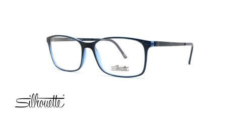عینک طبی کائوچی آبی سرمه ای سیلهوئت - عکاسی وحدت - زاویه سه رخ