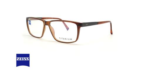 عینک طبی کائوچویی زایس مدل ZS20021 - رنگ قهوه ای - زاویه سه رخ