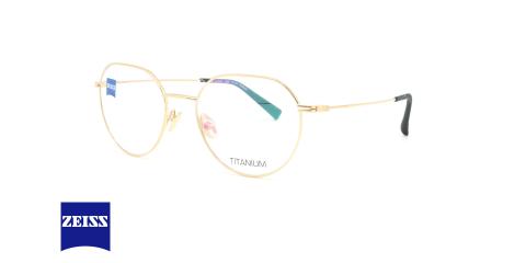 عینک گرد تیتانیومی زایس - ZEISS ZS30020- طلایی - عکاسی وحدت - زاویه سه رخ 