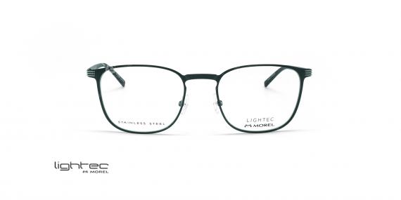 عینک طبی مربعی لایتک -  LIGHTEC 30130L - عکاسی وحدت - مشکی  - عکس زاویه روبرو
