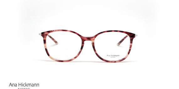عینک طبی کائوچویی مربعی زنانه اناهیکمن فریم قرمز هاوانا - عکس از زاویه روبرو