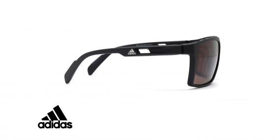 عینک آفتابی پلاریزه ورزشی فریم مشکی عدسی قهوه ای - عکس از زاویه کنار