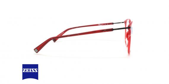 عینک طبی کائوچویی-تیتانیوم زایس ZEISS ZS10011 - قرمز - عکاسی وحدت - زاویه کنار