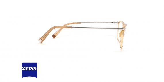 عینک طبی مستطیلی زایس ZEISS ZS10013 - شیشه ای کرم - عکاسی وحدت - زاویه کنار