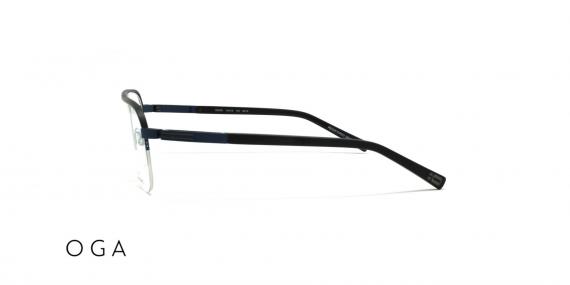 عینک طبی زیرگریف طرح خلبانی اگا - مشکی - عکاسی وحدت - زاویه کنار