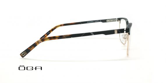عینک طبی  اگا - OGA 10100O - مشکی طلایی - عکاسی وحدت - زاویه بقل