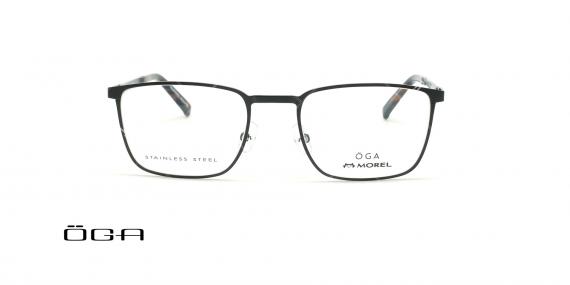 عینک طبی مستطیلی اگا - OGA 10114O - مشکی - عکاسی وحدت - زاویه روبرو