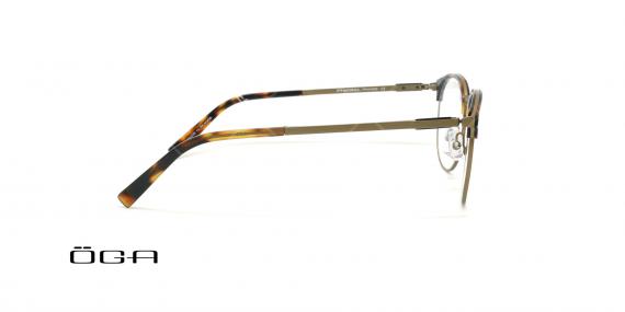 عینک طبی گرد  اگا - OGA 10118O - بژ - عکاسی وحدت - زاویه بقل