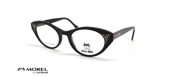 عینک طبی گربه ای زنانه ژان نووِل مدل JEAN NOUVEL Danae 90031C - رنگ مشکی - عکس زاویه سه رخ