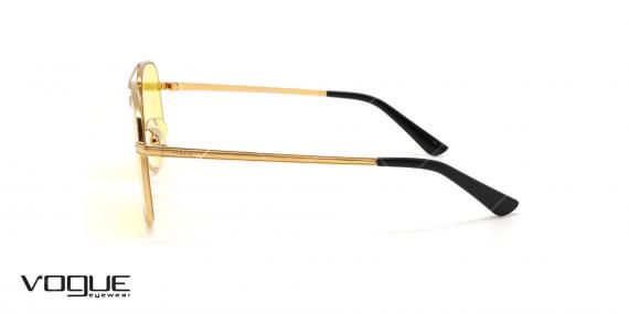 عینک آفتابی دوپل وگ - VOGUE VO4083S - فریم طلایی وشیشه زرد - عکاسی وحدت - عکس زاویه کنار