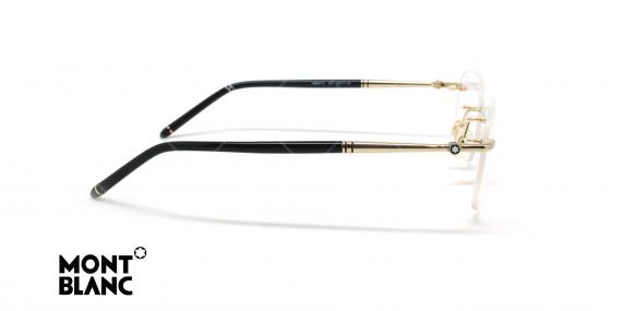 عینک طبی گریف مون بلان - MONTBLANC MB0071O - طلایی مشکی - عکاسی وحدت - زاویه کنار