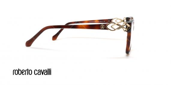 عینک طبی پروانه ای روبرتو کاوالی - ROBERTO CAVALLI RC5063  - قهوه ای هاوانا - عکاسی وحدت - زاویه کنار