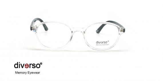 عینک طبی بچگانه دیورسو - DIVERSO DV1406 - سفید مشکی  - عکاسی وحدت - زاویه روبرو