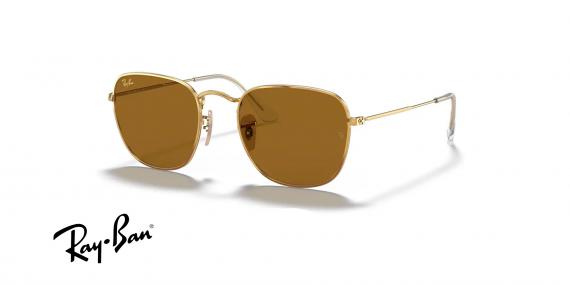 عینک آفتابی فلزی ری بن مدل فرانک لجند - Ray Ban FRANK LEGEND RB3857 - عکس از زاویه سه رخ