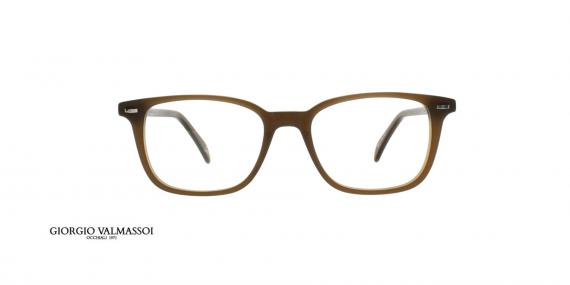 عینک طبی کائوچویی جورجیو والماسو فریم قهوه ای مستطیلی - عکس از زاویه روبرو