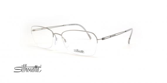 عینک طبی زیر گریف سیلوئت - رنگ نقره ای - عکس از زاویه سه رخ