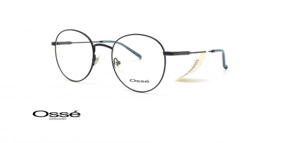 عینک طبی گرد فلزی اوسه رنگ مشکی - عکس زاویه سه رخ