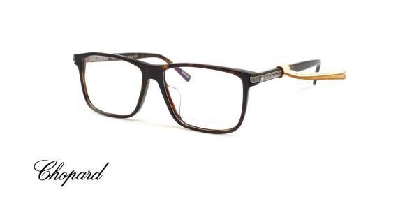 عینک طبی کائوچویی شوپارد - رنگ قهوه ای هاوانا - عکس از زاویه سه رخ